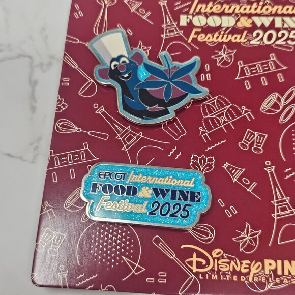 2025 WDW Disney Parks Booster Pin Set - 2025 Epcot Food and Wine Festival - Picture 2 of 4